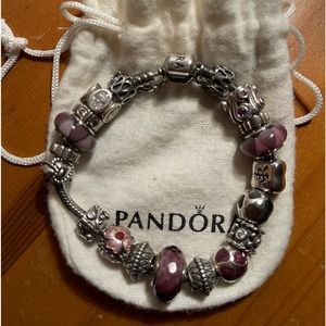 Pandora Bracelet With 17 Charms!